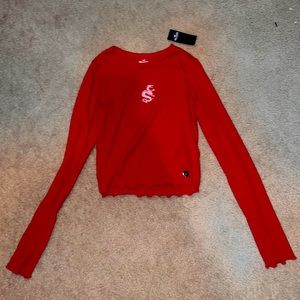 red long sleeve shirt from Hollister. size - s.